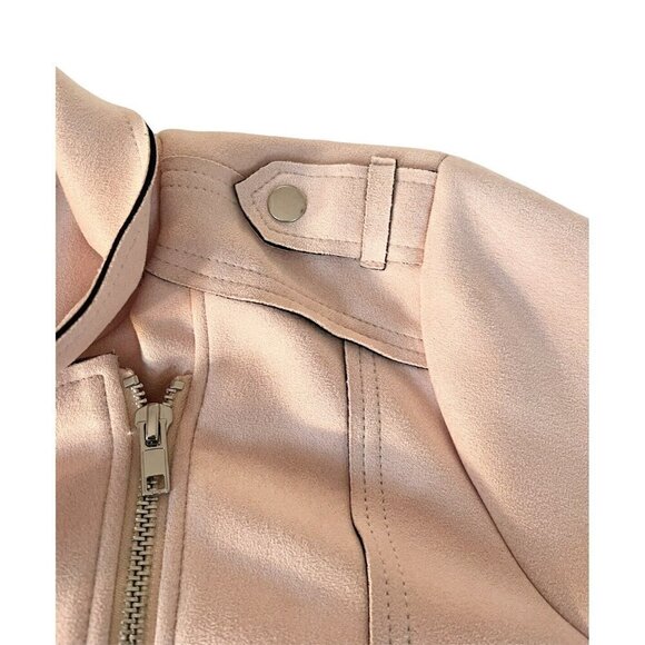 Torrid Blush Faux Suede Zip Moto Jacket Women's Size 1X NWT - Picture 12 of 12